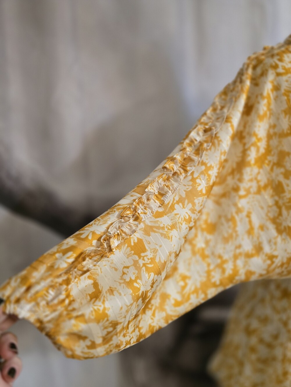 VICI Yellow Floral Open Back Mini Dress | Size Medium | Flowy Boho Style - Picture 3 of 5